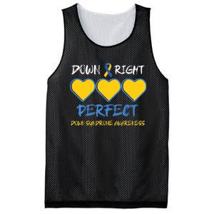 Down Right Perfect Down Syndrome Awareness Mesh Reversible Basketball Jersey Tank