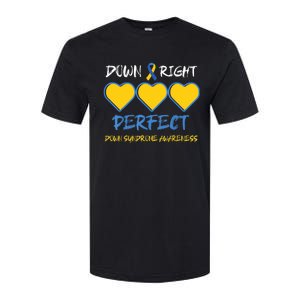 Down Right Perfect Down Syndrome Awareness Softstyle CVC T-Shirt