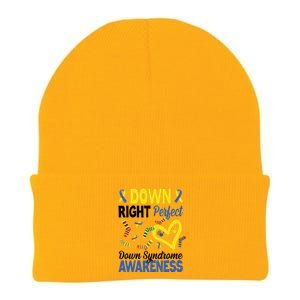 Down Right Perfect Down Syndrome Awareness Heart Sock Knit Cap Winter Beanie