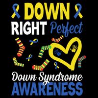 Down Right Perfect Down Syndrome Awareness Heart Sock T-Shirt