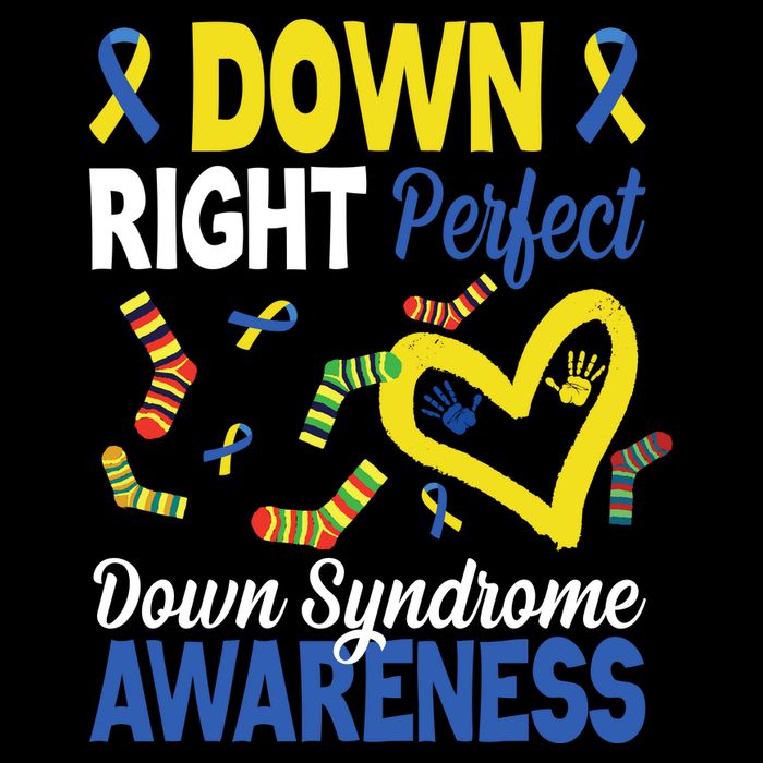 Down Right Perfect Down Syndrome Awareness Heart Sock T-Shirt
