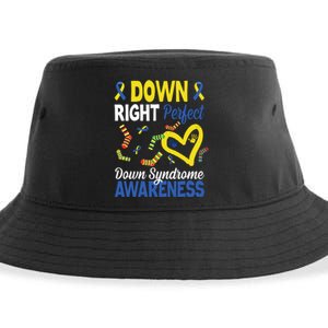 Down Right Perfect Down Syndrome Awareness Heart Sock Sustainable Bucket Hat