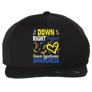 Down Right Perfect Down Syndrome Awareness Heart Sock Wool Snapback Cap