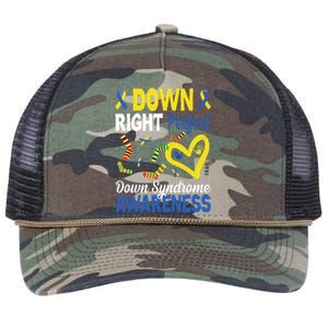 Down Right Perfect Down Syndrome Awareness Heart Sock Retro Rope Trucker Hat Cap