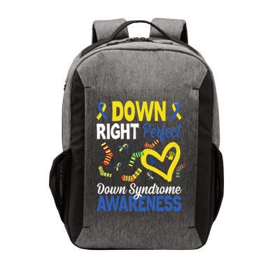 Down Right Perfect Down Syndrome Awareness Heart Sock Vector Backpack