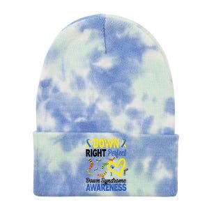 Down Right Perfect Down Syndrome Awareness Heart Sock Tie Dye 12in Knit Beanie