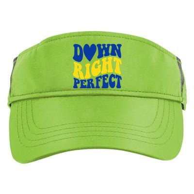 Down Right Perfect Down Syndrome Awareness Adult Drive Performance Visor