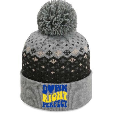 Down Right Perfect Down Syndrome Awareness The Baniff Cuffed Pom Beanie