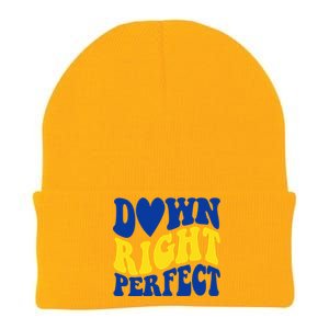 Down Right Perfect Down Syndrome Awareness Knit Cap Winter Beanie