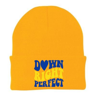 Down Right Perfect Down Syndrome Awareness Knit Cap Winter Beanie