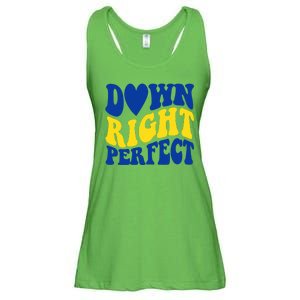 Down Right Perfect Down Syndrome Awareness Ladies Essential Flowy Tank