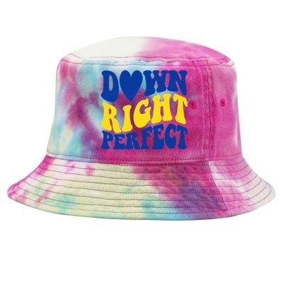 Down Right Perfect Down Syndrome Awareness Tie-Dyed Bucket Hat