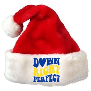 Down Right Perfect Down Syndrome Awareness Premium Christmas Santa Hat