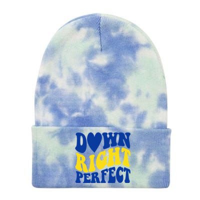 Down Right Perfect Down Syndrome Awareness Tie Dye 12in Knit Beanie