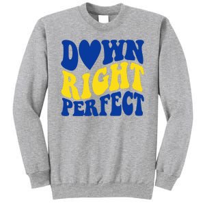 Down Right Perfect Down Syndrome Awareness Sweatshirt