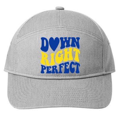 Down Right Perfect Down Syndrome Awareness 7-Panel Snapback Hat