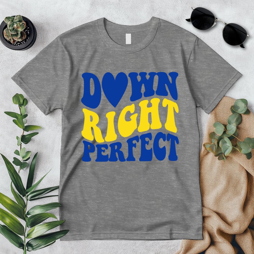 Down Right Perfect Down Syndrome Awareness Premium T-Shirt