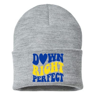 Down Right Perfect Down Syndrome Awareness Sustainable Knit Beanie