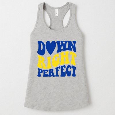Down Right Perfect Down Syndrome Awareness Womens Tank Top