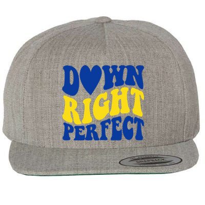 Down Right Perfect Down Syndrome Awareness Wool Snapback Cap