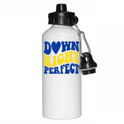 Down Right Perfect Down Syndrome Awareness Aluminum Water Bottle