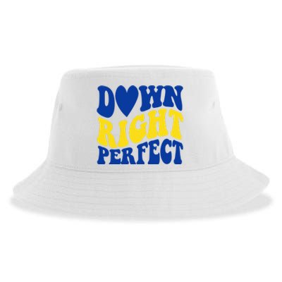 Down Right Perfect Down Syndrome Awareness Sustainable Bucket Hat