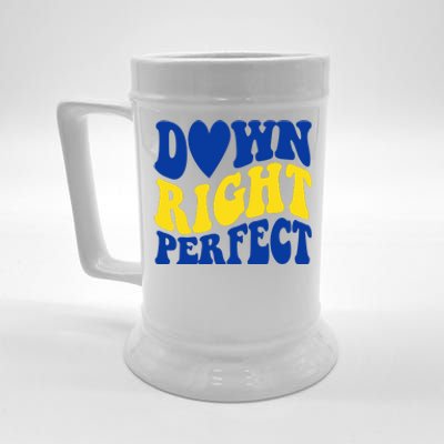 Down Right Perfect Down Syndrome Awareness Beer Stein