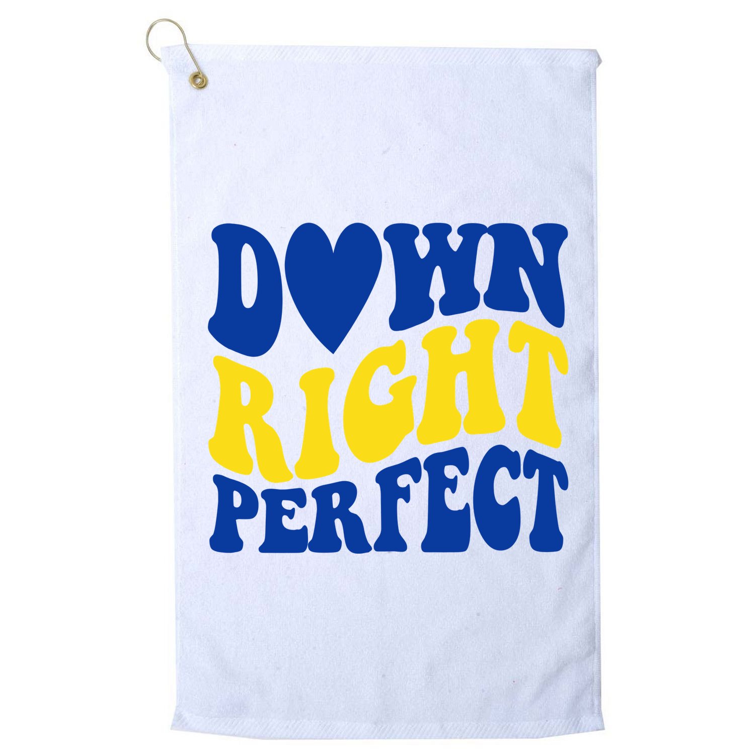 Down Right Perfect Down Syndrome Awareness Golf Towel