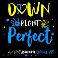 Down Right Perfect Down Syndrome Awareness Ribbon Flatbill Hat