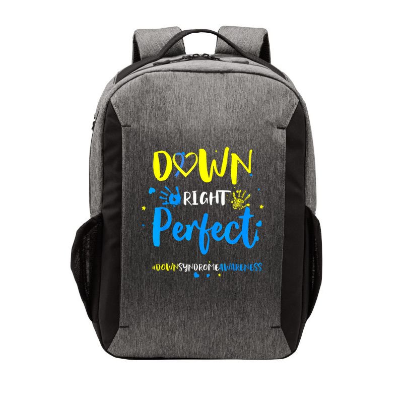 Down Right Perfect Down Syndrome Awareness Ribbon Vector Backpack