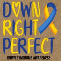 Down Right Perfect Down Syndrome Awareness Cotton Canvas Backpack