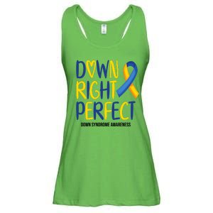 Down Right Perfect Down Syndrome Awareness Ladies Essential Flowy Tank