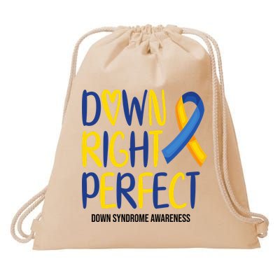 Down Right Perfect Down Syndrome Awareness Drawstring Bag