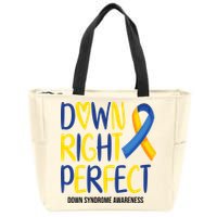 Down Right Perfect Down Syndrome Awareness Zip Tote Bag