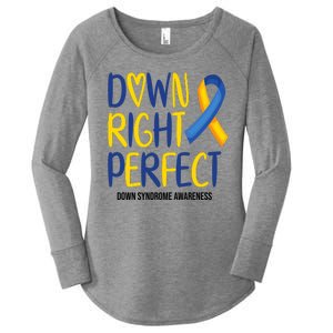 Down Right Perfect Down Syndrome Awareness Women's Perfect Tri Tunic Long Sleeve Shirt