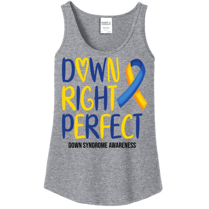 Down Right Perfect Down Syndrome Awareness Ladies Essential Tank