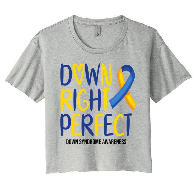 Down Right Perfect Down Syndrome Awareness Crop Top