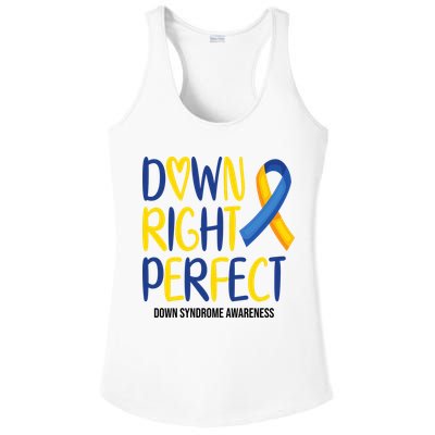 Down Right Perfect Down Syndrome Awareness Ladies PosiCharge Competitor Racerback Tank