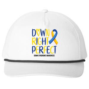 Down Right Perfect Down Syndrome Awareness Snapback Five-Panel Rope Hat