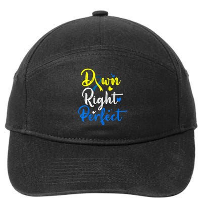 Down Right Perfect Down Syndrome Awareness 7-Panel Snapback Hat