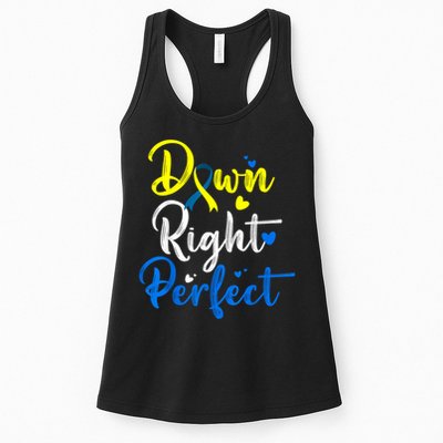 Down Right Perfect Down Syndrome Awareness Womens Tank Top