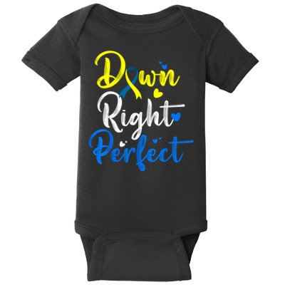 Down Right Perfect Down Syndrome Awareness Baby Bodysuit
