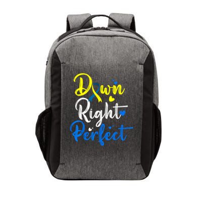 Down Right Perfect Down Syndrome Awareness Vector Backpack
