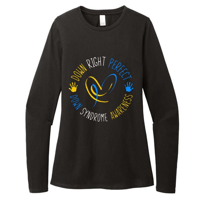 down right perfect down syndrome awareness Womens CVC Long Sleeve Shirt