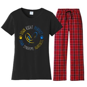 down right perfect down syndrome awareness Women's Flannel Pajama Set