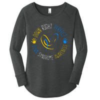 down right perfect down syndrome awareness Women's Perfect Tri Tunic Long Sleeve Shirt