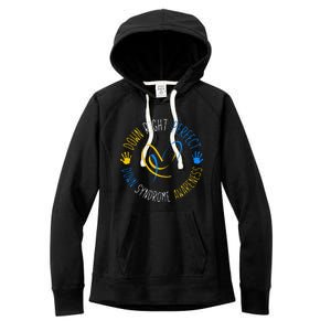 down right perfect down syndrome awareness Women's Fleece Hoodie