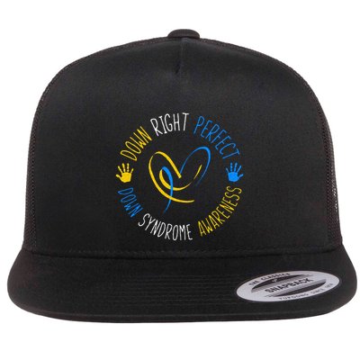 down right perfect down syndrome awareness Flatbill Hat