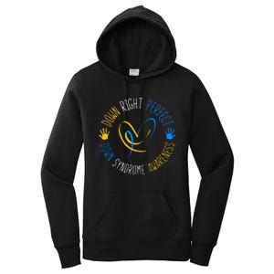 down right perfect down syndrome awareness Women's Pullover Hoodie