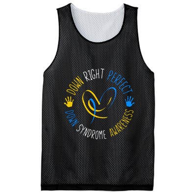 down right perfect down syndrome awareness Mesh Reversible Basketball Jersey Tank